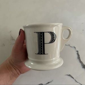 Anthropologie Monogram Mug Letter P